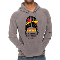 A Lot Sassy Beach Girl   Playas De Denia Beach, Sp Vintage Hoodie | Artistshot