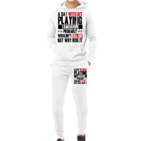 A Day Without Playing Tambourine Funny Quote Hoodie & Jogger Set | Artistshot