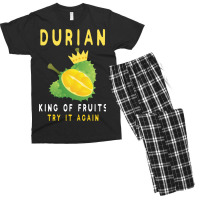 Durian King Of Fruit Try It Again Funny Fruit Love Men's T-shirt Pajama Set | Artistshot