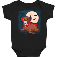 Vampire Seal Halloween Awesome Vampire Fangs Baby Bodysuit | Artistshot