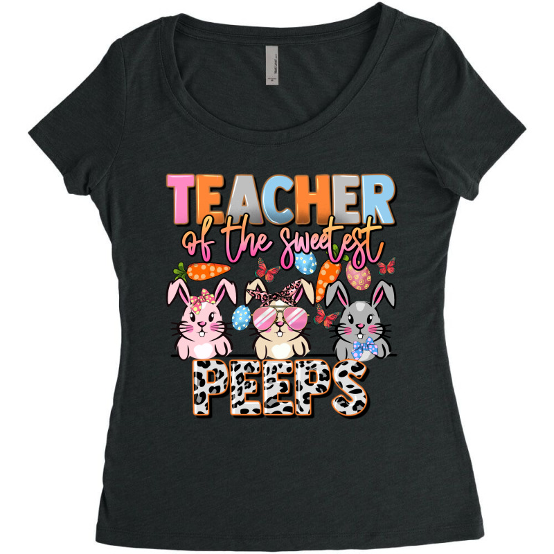 Teacher Of The Sweetest Peeps Women's Triblend Scoop T-shirt | Artistshot