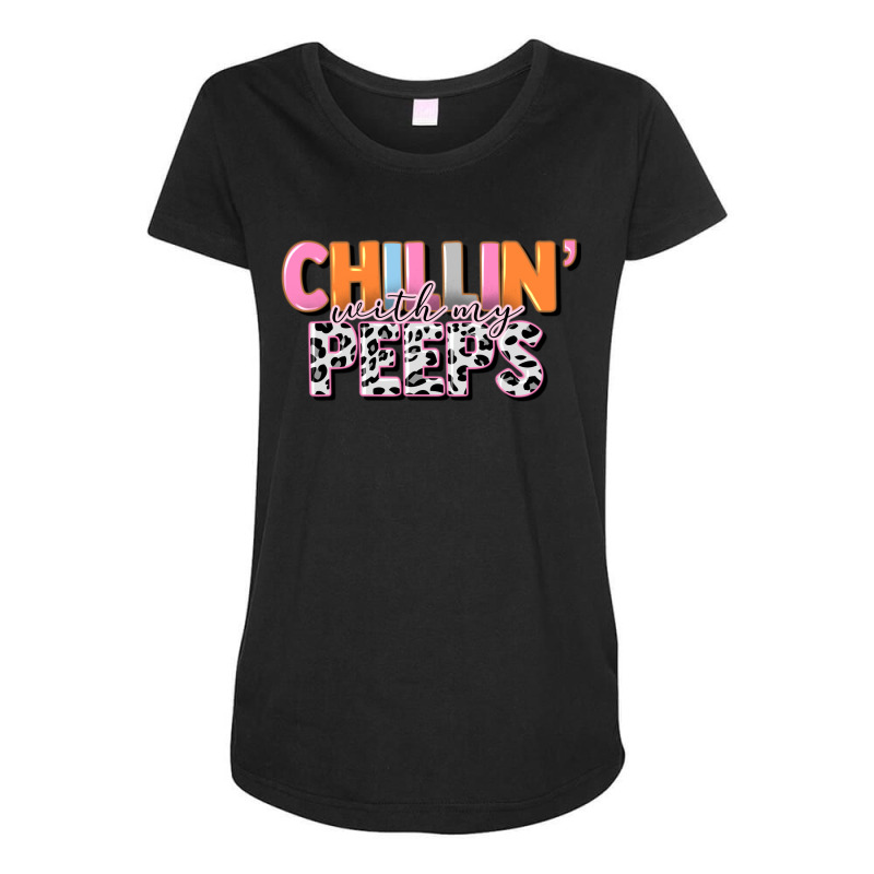 Chillin With My Peeps Maternity Scoop Neck T-shirt | Artistshot