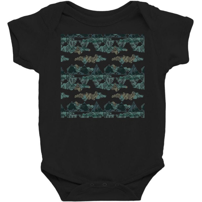 Nature Pattern T  Shirt Minimalist Leaf Line Art Illustration As A Sea Baby Bodysuit by cocksfootarmpit | Artistshot