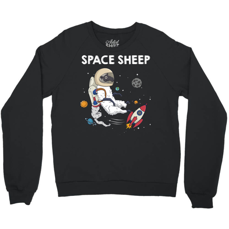 Space Sheep Awesome Astronaut Galaxy Explorer Crewneck Sweatshirt | Artistshot