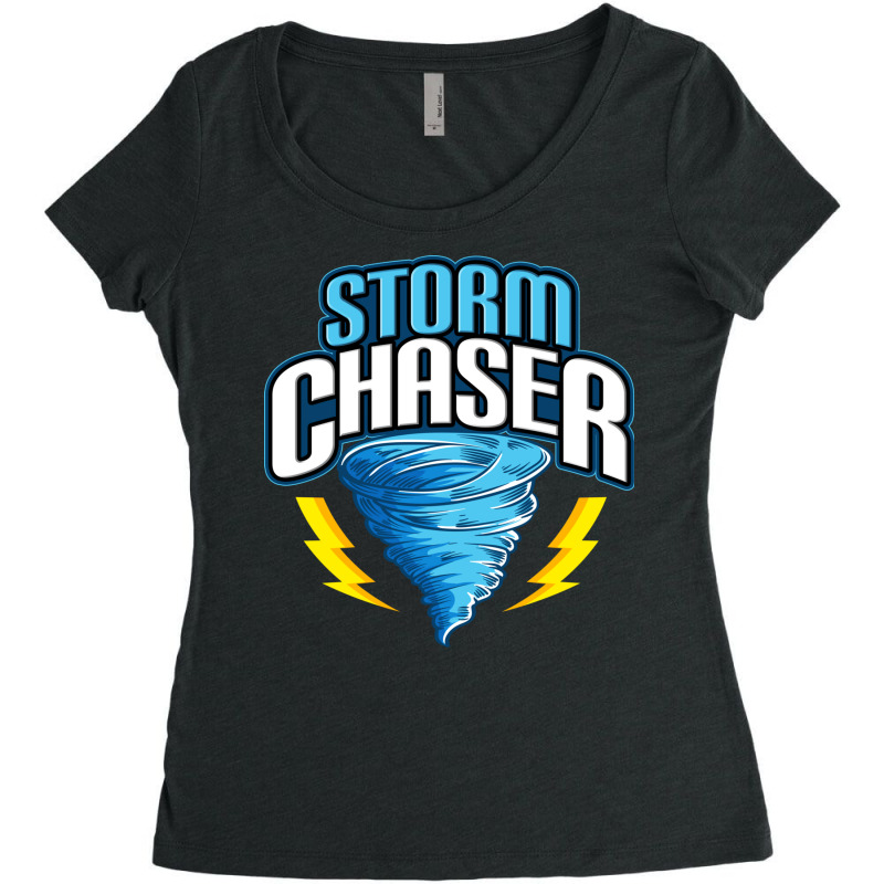 Storm Chaser Tornado Hurricane   Thunderstorms Women's Triblend Scoop T-shirt by the perfect present | Artistshot