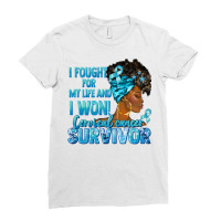 Cervical Cancer Survivor Black Woman Ladies Fitted T-shirt | Artistshot