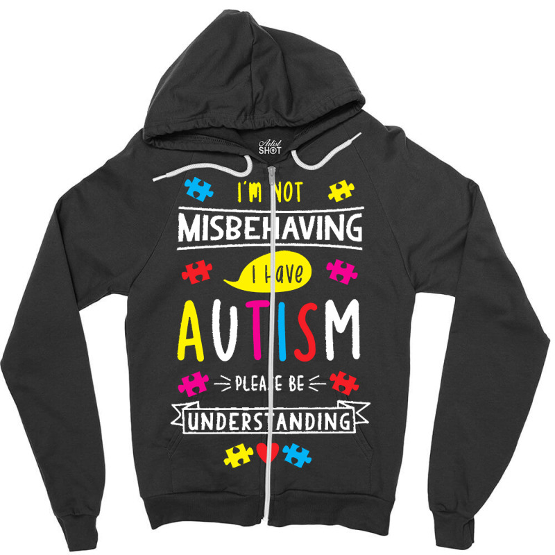 Autism T  Shirt Autism Awarenes Cute Zipper Hoodie by joanie38206 | Artistshot