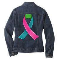 Metastatic Breast Cancer Ribbon Ladies Denim Jacket | Artistshot