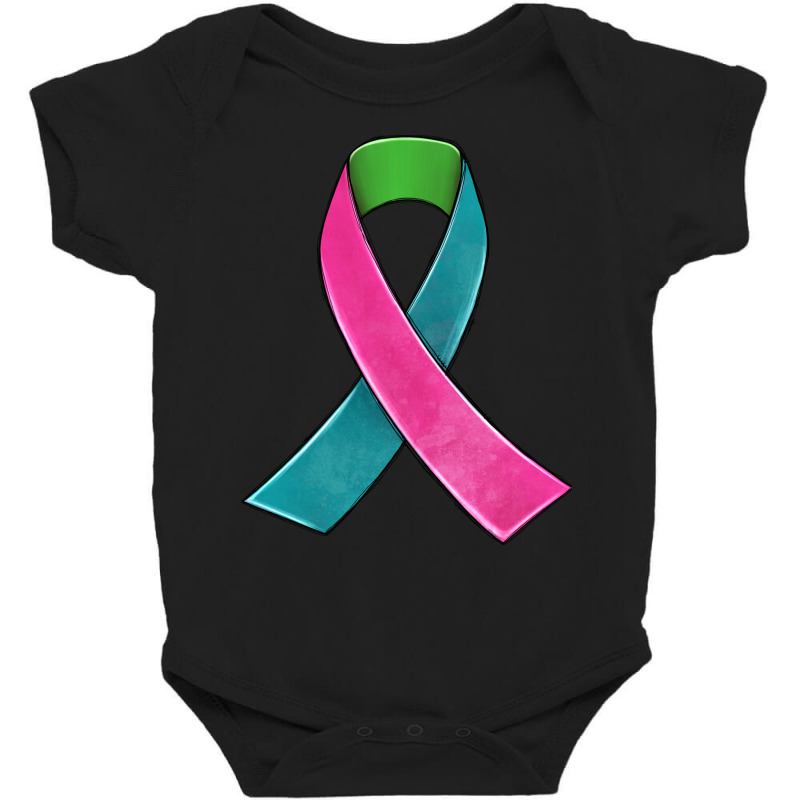 Metastatic Breast Cancer Ribbon Baby Bodysuit by JahusDesignShop | Artistshot