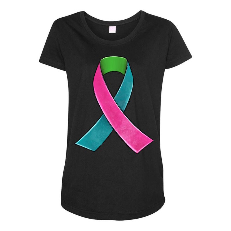 Metastatic Breast Cancer Ribbon Maternity Scoop Neck T-shirt by JahusDesignShop | Artistshot