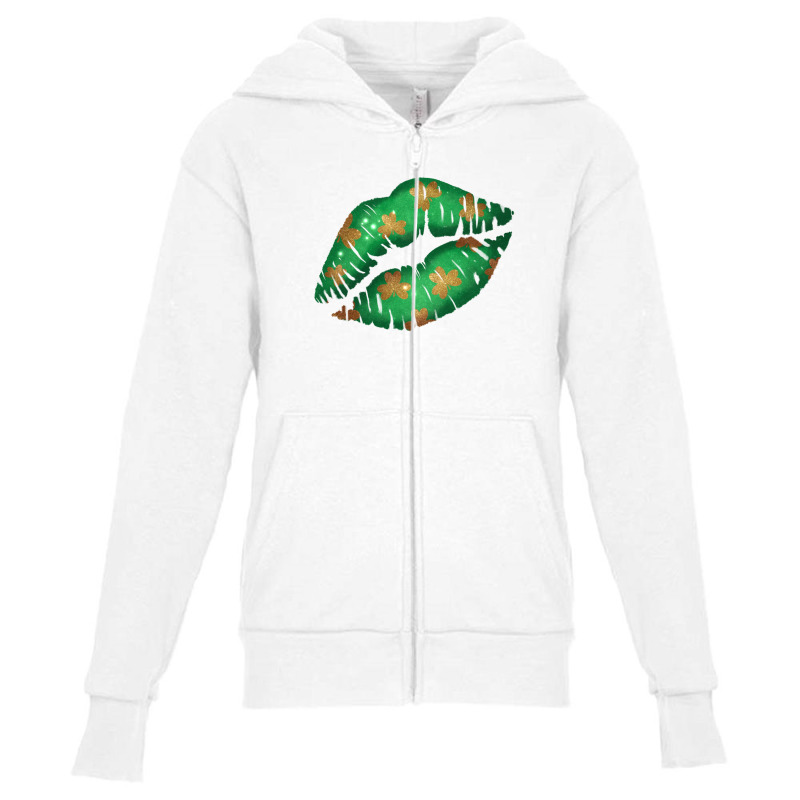 St. Patrick's Day Lip Youth Zipper Hoodie | Artistshot