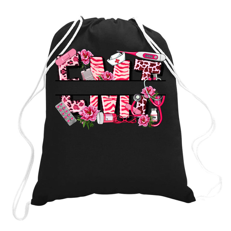 Breast Cancer Emt Emergency Medical Technician Drawstring Bags | Artistshot