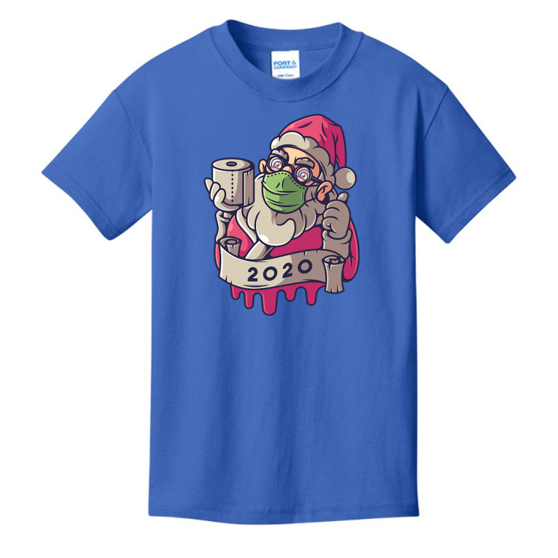 Christmas 2020 Santa Wearing Mask Funny Xmas Costu Basic Youth T-shirt | Artistshot