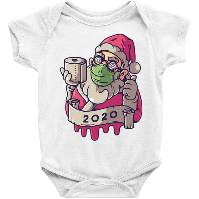 Christmas 2020 Santa Wearing Mask Funny Xmas Costu Baby Bodysuit | Artistshot