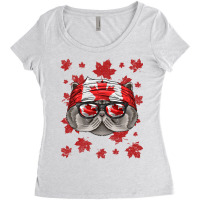 Canadian Persian Cat Patriotic Canada Flag Maple L Women's Triblend Scoop T-shirt | Artistshot