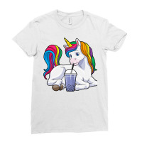 Bubble Tea Unicorn Boba Tea Gift Kawaii Unicorn Mi Ladies Fitted T-shirt | Artistshot