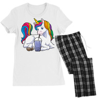 Bubble Tea Unicorn Boba Tea Gift Kawaii Unicorn Mi Women's Pajamas Set | Artistshot