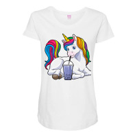 Bubble Tea Unicorn Boba Tea Gift Kawaii Unicorn Mi Maternity Scoop Neck T-shirt | Artistshot