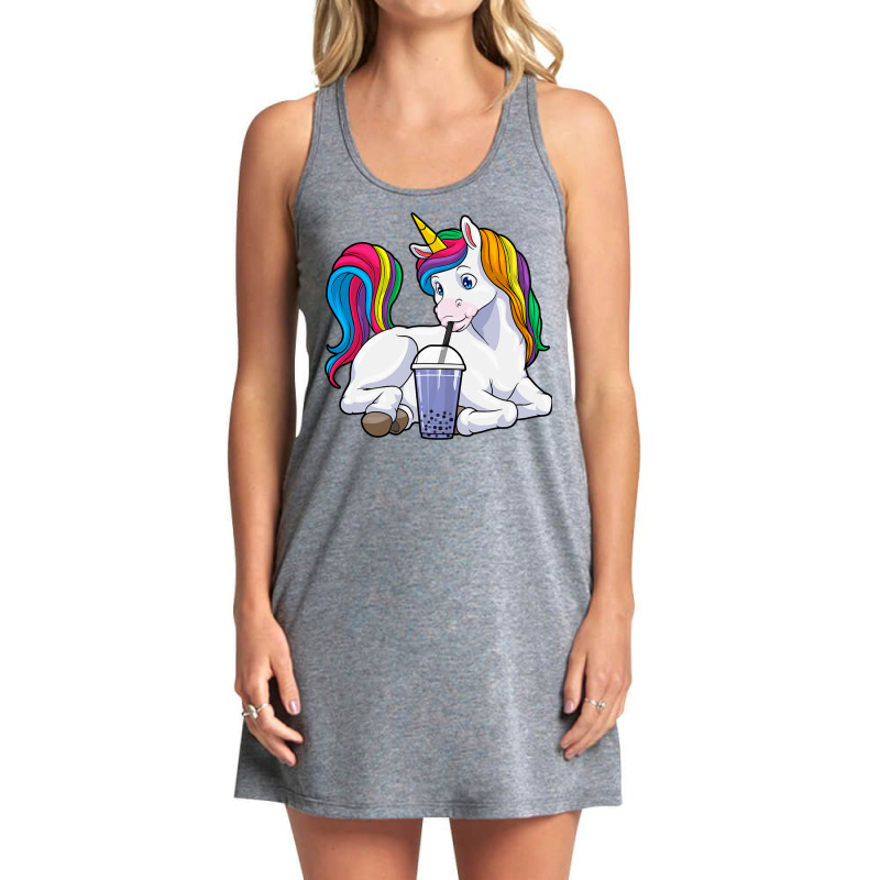 Bubble Tea Unicorn Boba Tea Gift Kawaii Unicorn Mi Tank Dress by Ziz | Artistshot