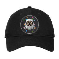 Bulldog Astronaut Dog Deep In Space Cosmic Univers Adjustable Cap - Leatherette Patch | Artistshot