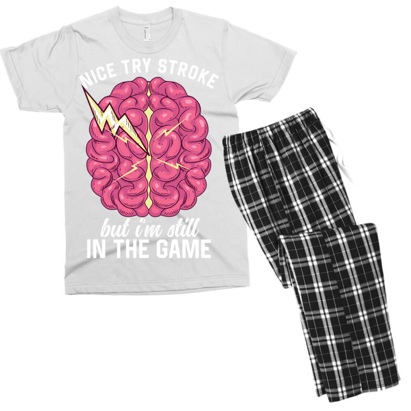 Brain Attack Awareness Stroke Recovery Aneurysm Su Men's T-shirt Pajama Set | Artistshot