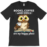 Books Coffee And Owls Teacher Student Reading Gift T-shirt | Artistshot