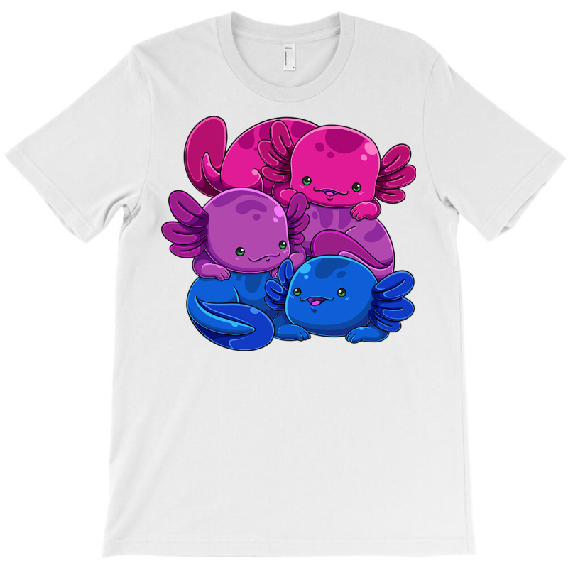 Bisexual Axolotl Pile Bi Pride Flag Lgbtq Gay Prid T-shirt | Artistshot