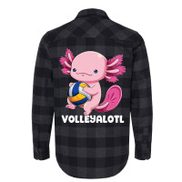 Axolotl Volleyball Player Mexican Salamander Fish Flannel Shirt | Artistshot