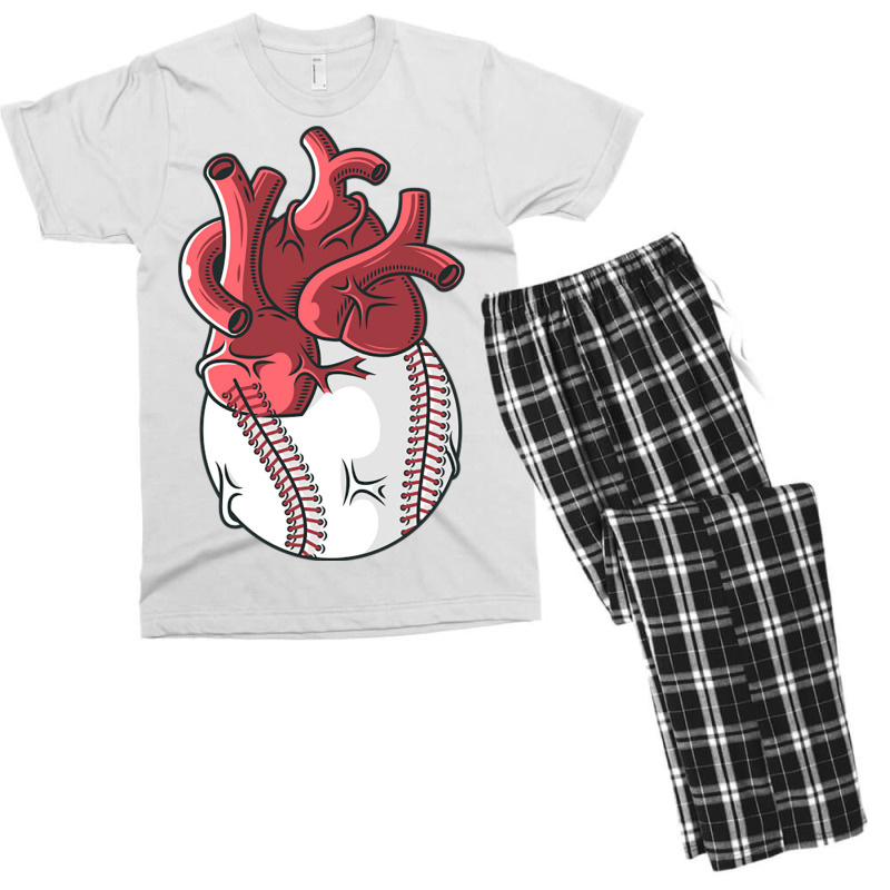 Baseball Heart Love Fast Pitch Softball Baseball P Men's T-shirt Pajama Set | Artistshot