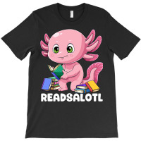 Axolotl Book Reading Bookworm Readsalotl Mexican S T-shirt | Artistshot