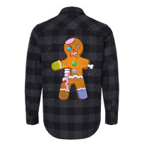 Zombie Christmas Gingerbread Man Scary Xmas Krampu Flannel Shirt | Artistshot