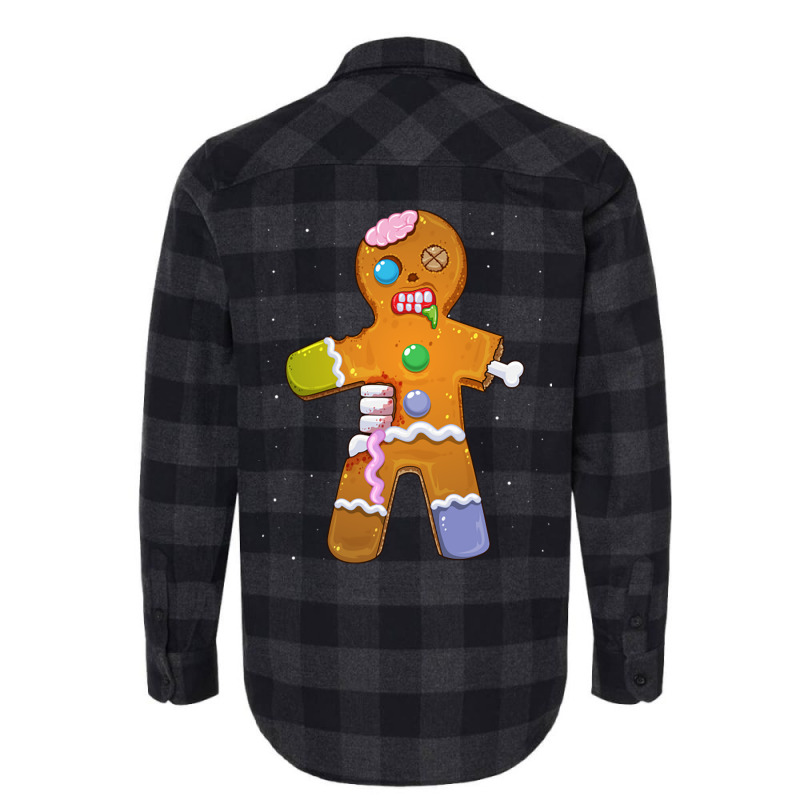 Zombie Christmas Gingerbread Man Scary Xmas Krampu Flannel Shirt | Artistshot