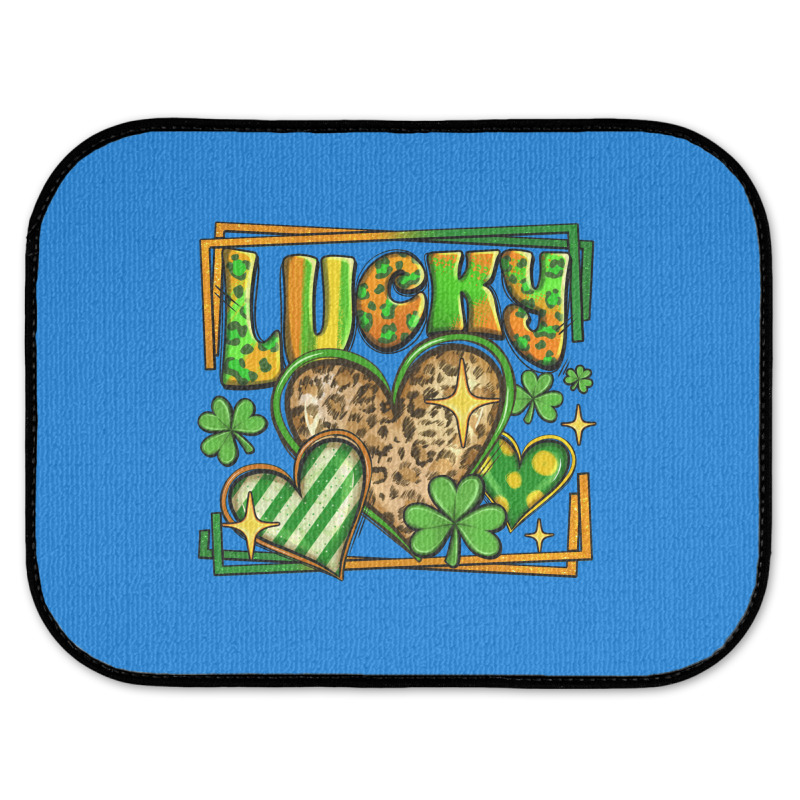 Lucky St Patricks Day Hearts Rear Car Mat | Artistshot