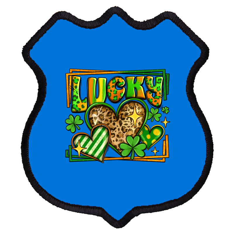 Lucky St Patricks Day Hearts Shield Patch | Artistshot