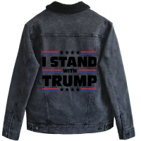 I Stand With Trump Unisex Sherpa-lined Denim Jacket | Artistshot