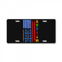 Autism American Flag License Plate | Artistshot