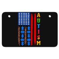 Autism American Flag Atv License Plate | Artistshot