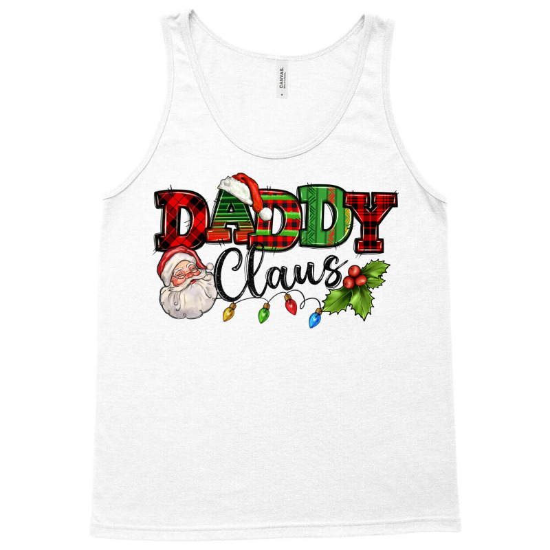 Daddy Claus Santa Christmas Lights And Holly Tank Top by NancyCooperArtShop | Artistshot