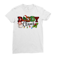 Daddy Claus Santa Christmas Lights And Holly Ladies Fitted T-shirt | Artistshot