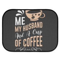 Me My Husband And A Cup Of Coffee Rear Car Mat | Artistshot