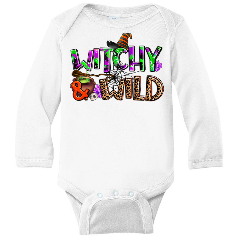 Witchy And Wild Long Sleeve Baby Bodysuit by AdoDesignShop | Artistshot