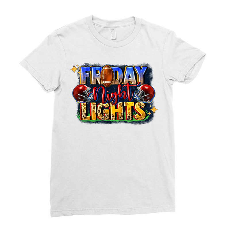 Friday Night Lights Football Ladies Fitted T-Shirt by FaDigitalArtStudio | Artistshot