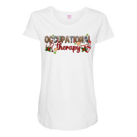 Occupational Therapy Christmas Maternity Scoop Neck T-shirt | Artistshot