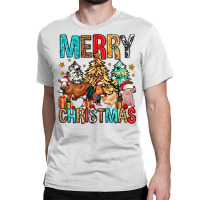 Merry Christmas Trees Farm Animals Classic T-shirt | Artistshot