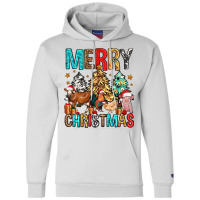 Merry Christmas Trees Farm Animals Champion Hoodie | Artistshot