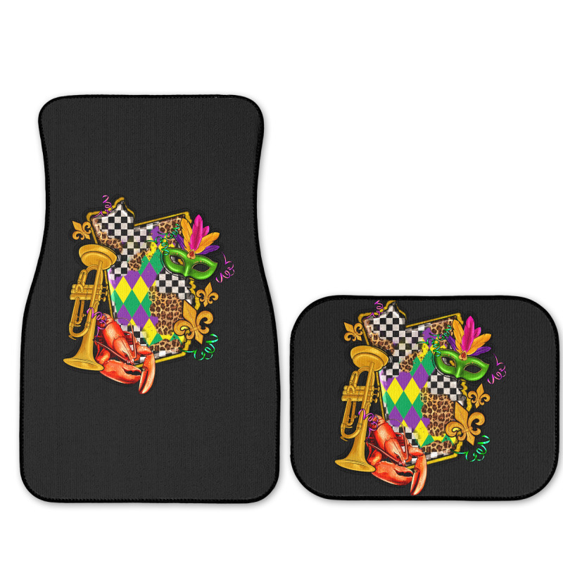 Mississippi Map Mardi Gras Full Set Car Mats | Artistshot