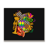 Mississippi Map Mardi Gras Metal Print Horizontal | Artistshot