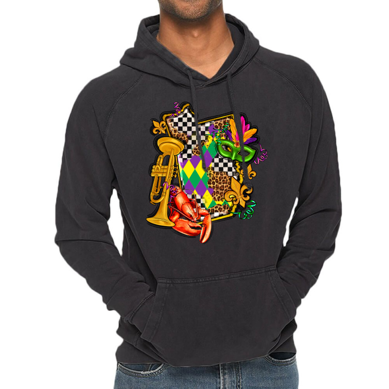 Mississippi Map Mardi Gras Vintage Hoodie | Artistshot