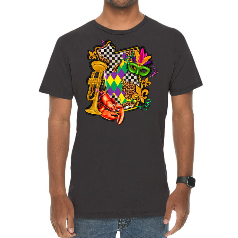 Mississippi Map Mardi Gras Vintage T-shirt | Artistshot