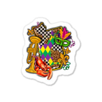 Mississippi Map Mardi Gras Sticker | Artistshot